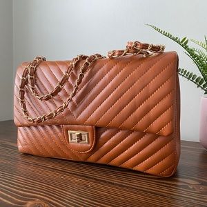 Chevron Quilted Handbag